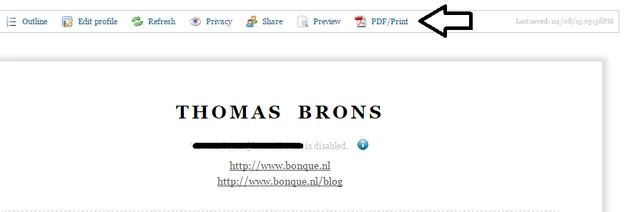 Plaatje Resume Builder Tool stap 3
