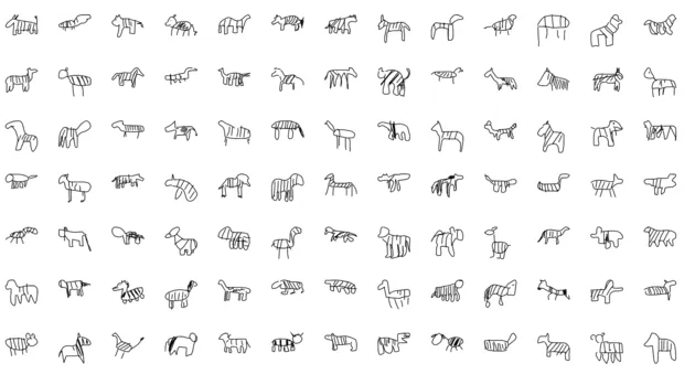 Quick, Draw: Zebra