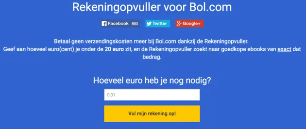 Rekeningopvuller van Bol.com