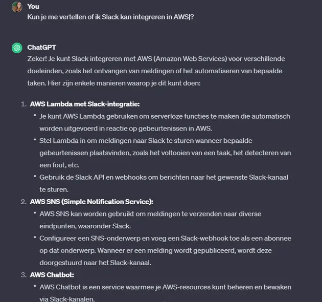 ChatGPT Vraag