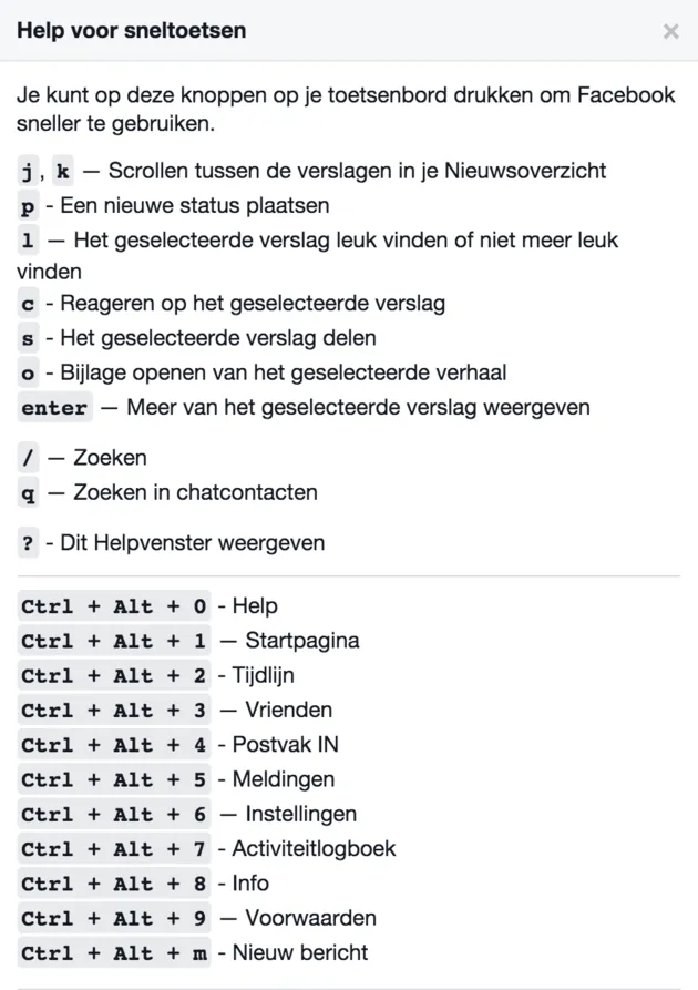 shortcuts-navigeren