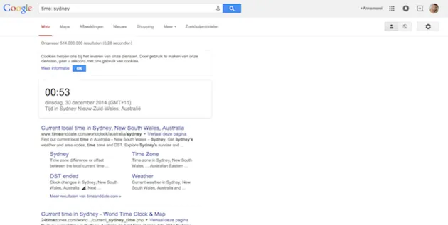 tijd google