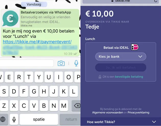 tikkie abnamro app blur