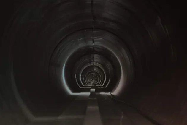 De tunnel in Hawthorne waar het moet gaan gebeuren