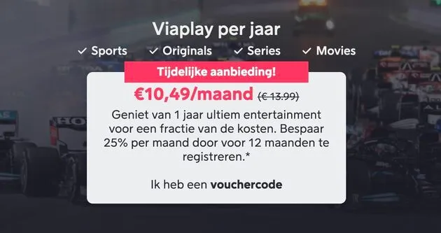 De nieuwe kortingsactie van Viaplay voor nieuwe klanten.