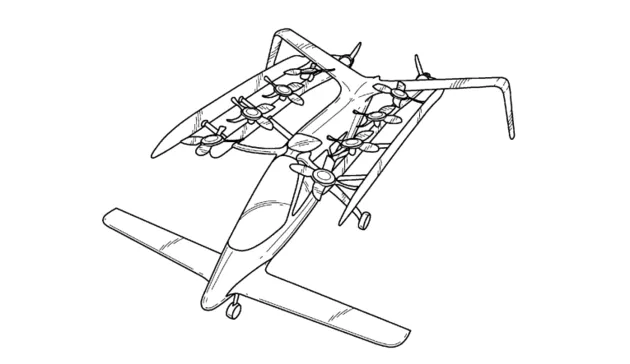Een mogelijk ontwerp van de vliegende auto van Zee.Aero in een <a href=\