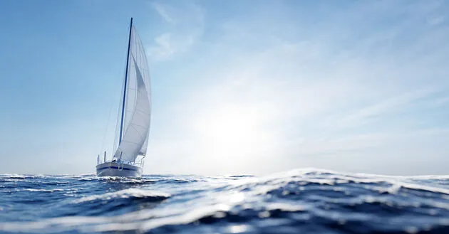Zeilboot op zee