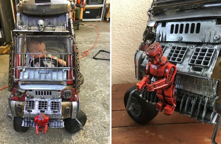 dad turns kids toy cars mad max ian pfaff 13 1 1