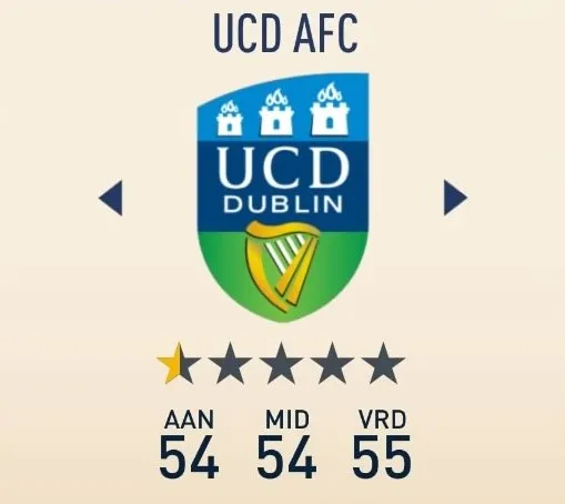fhm logo ucd afc screenshot fifa 23 aftrap