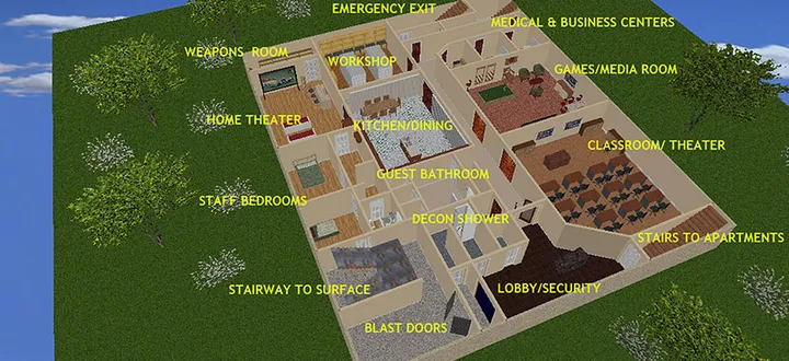 luxury converted nuclear bunker georgia 18