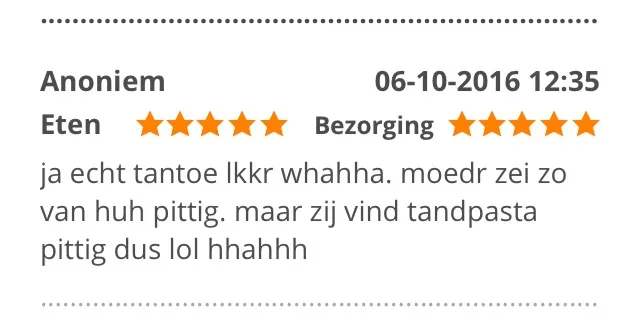 pittig als tandpasta