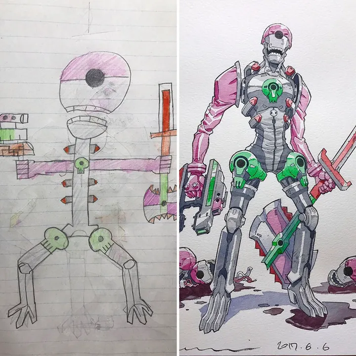 sons sketches to anime drawings thomas romain 4 5993f3579e34b 880