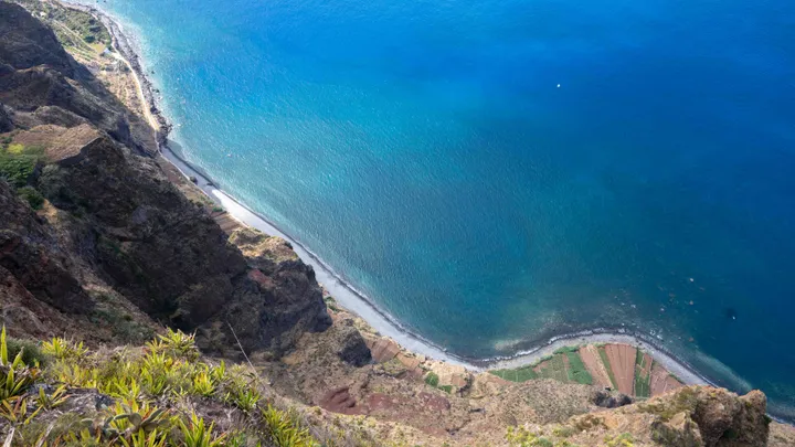 Het uitzicht bij&nbsp;Fajã dos Padres.&nbsp;