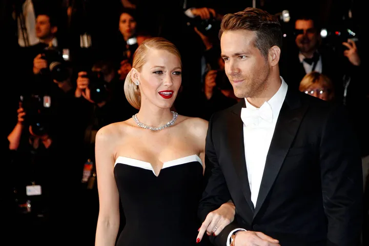 Blake Lively met haar echtgenoot Ryan Reynolds