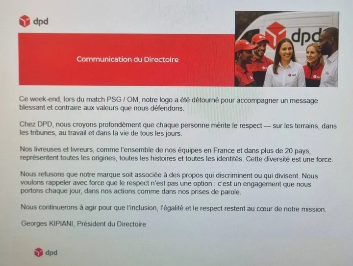 DPD ne laisse pas passer la banderole du Collectif Ultras Paris