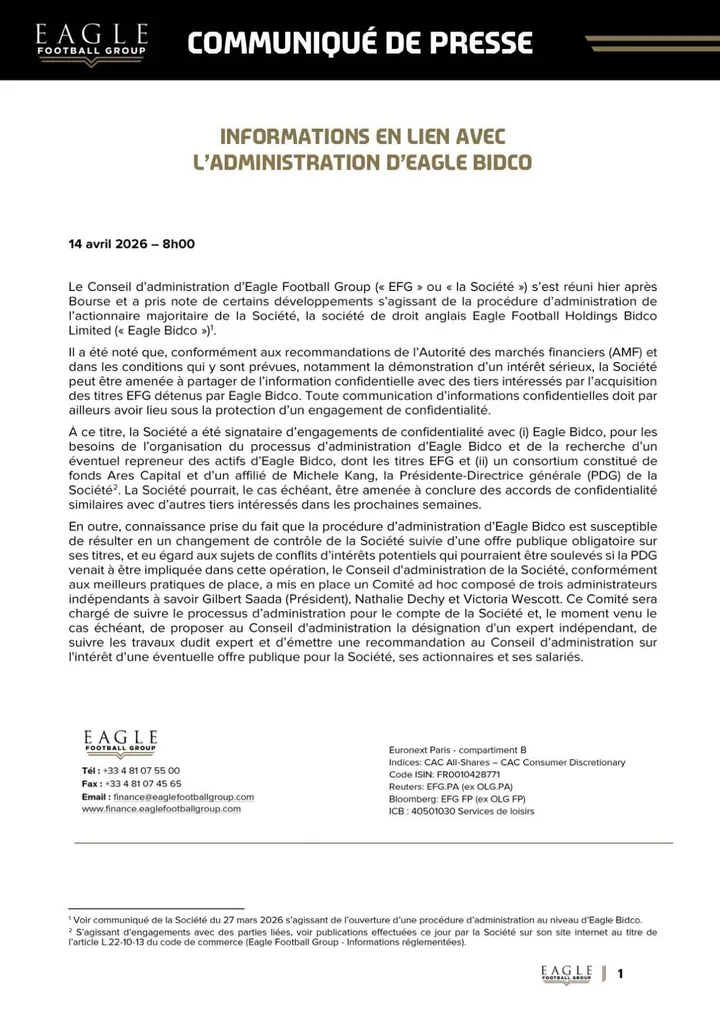 La vente de l'OL est dans les tuyaux
