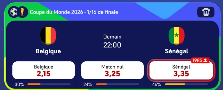 Belgique Sénégal