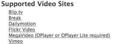 ios flash video supported sites
