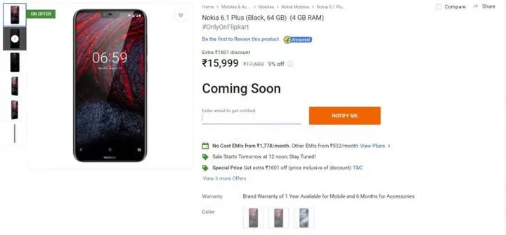nokia 61 plus a