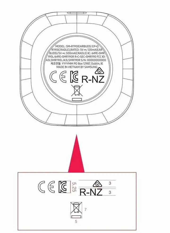 samsung galaxy buds pro fcc certification stamp