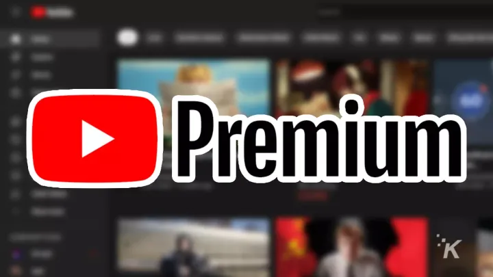 youtube premium logo blurred background