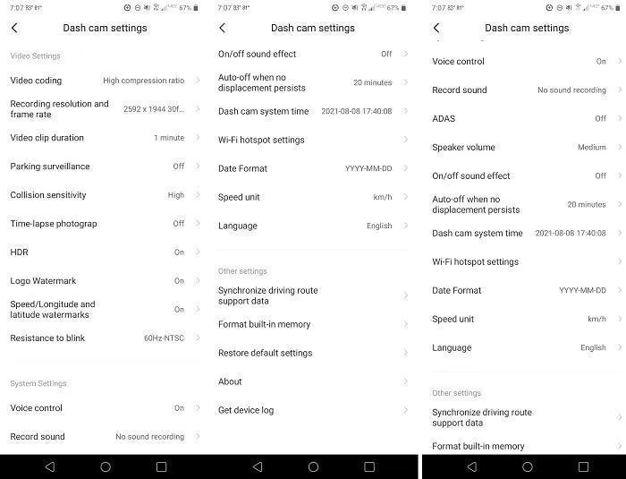 70mail dash cam m500 review sett