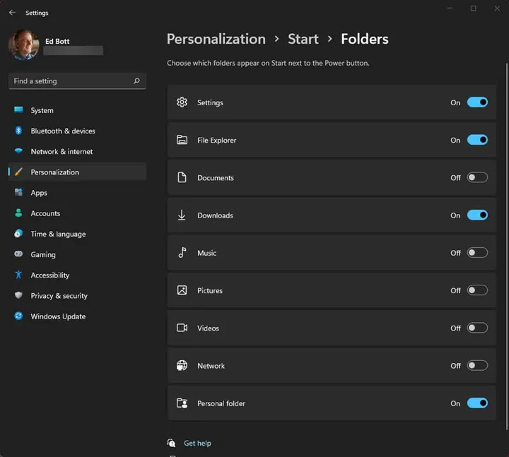 add folder shortcuts to start