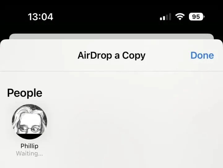 airdrop bug iphone 14