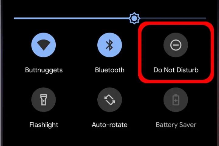 android 11 do not disturb icon