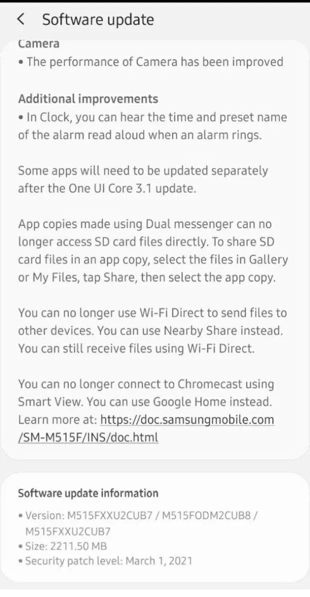 android 11 galaxy m51 2