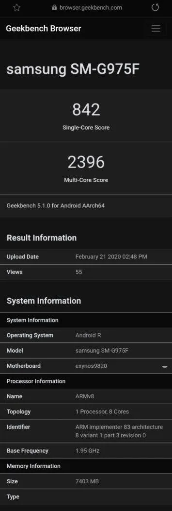 android 11 galaxy s10 geekbench samsung 355x1052 1