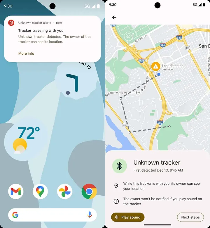 android 14 tracker tracking