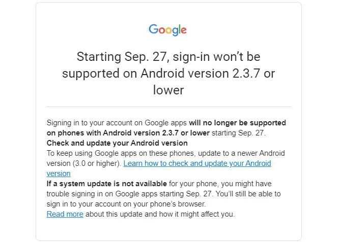 android gingerbread alert