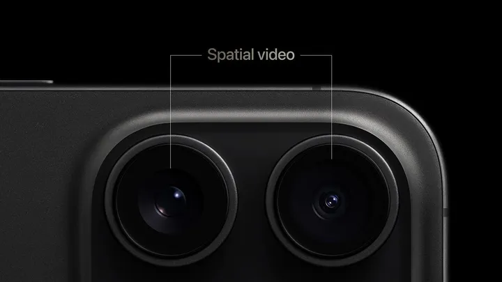 apple iphone 15 pro spatial video capture cameras