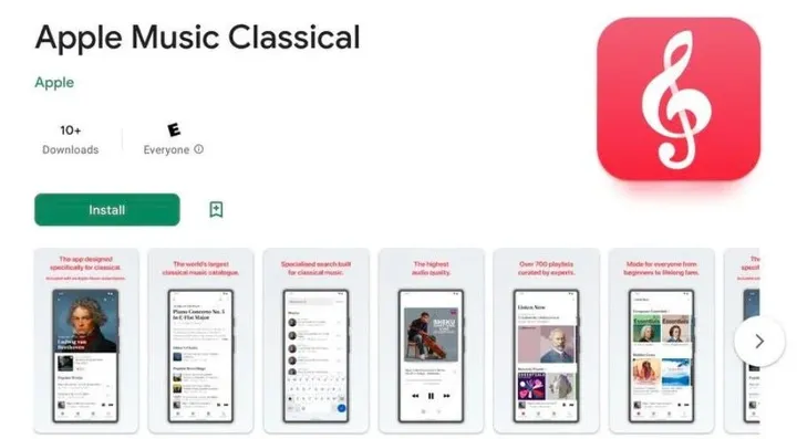 apple music classical available on android