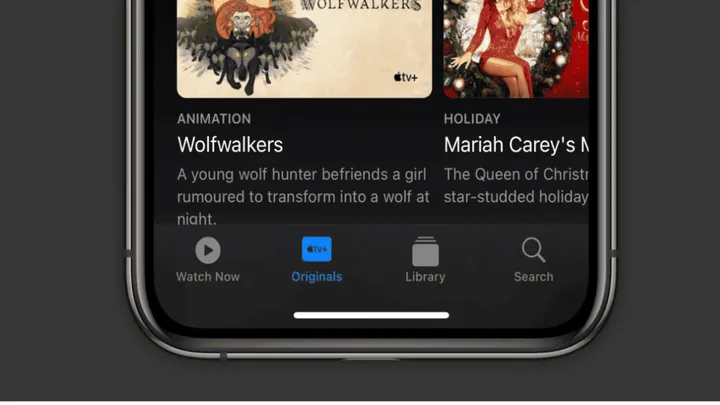apple tv originals tab