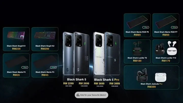 black shark 5 series free gifts