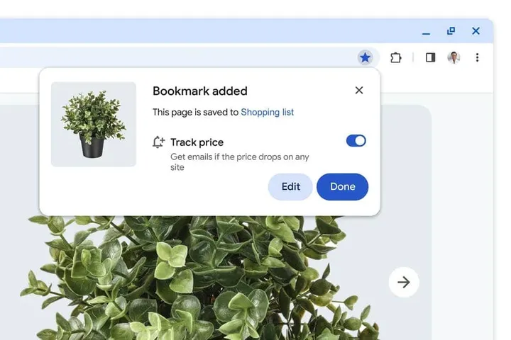 bookmarking deal products on chrome