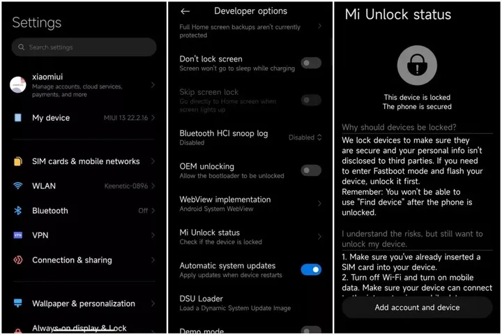 bootloader unlocking main