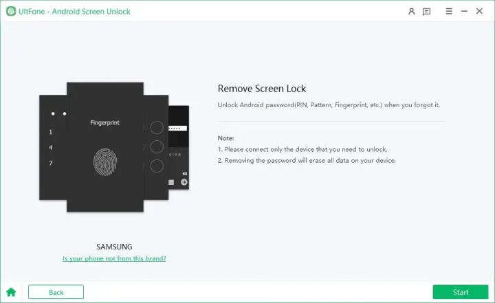 bypassing screen lock on samsung