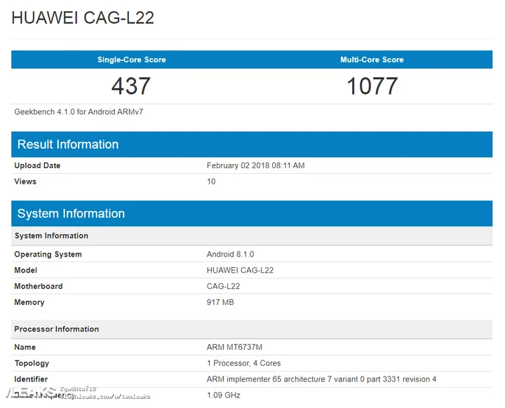 cag l22 geekbench