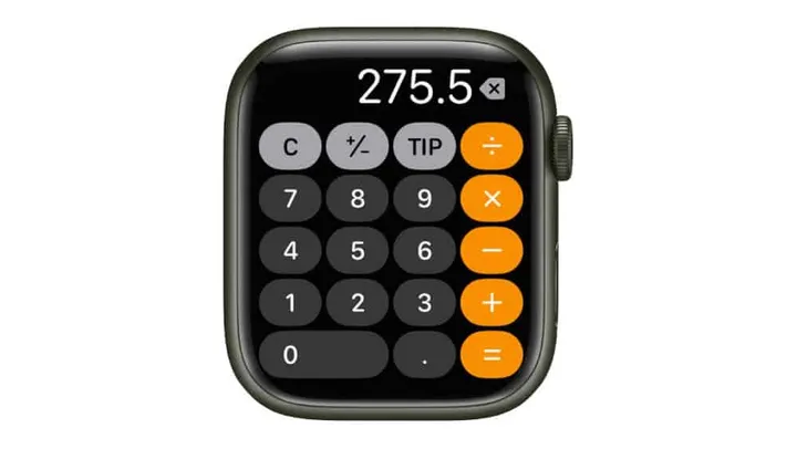 calculator on apple watch