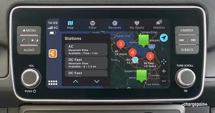 chargepoint for apple carplay