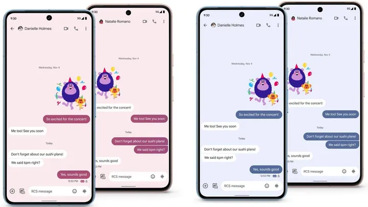 chat bubbles on google messages