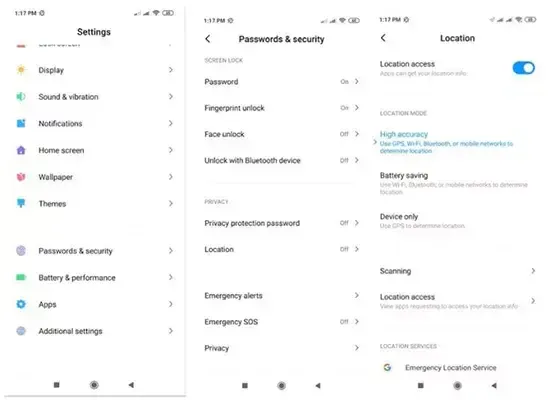check gps location settings for pokemon go error