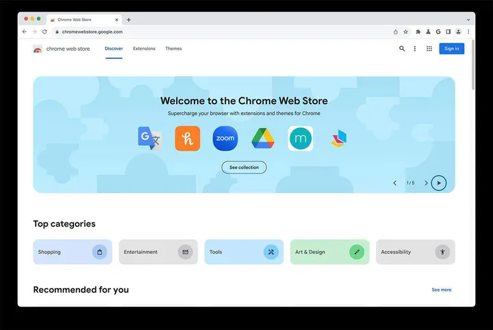 chrome extension web store