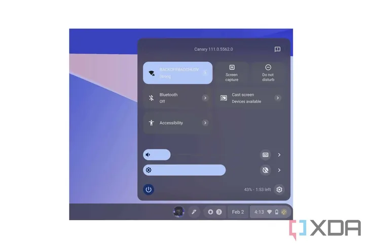 chromeos sliders