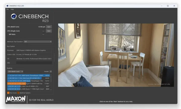 cinebench benchmarking