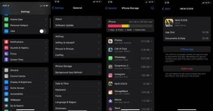 clear cache of apps in iphone