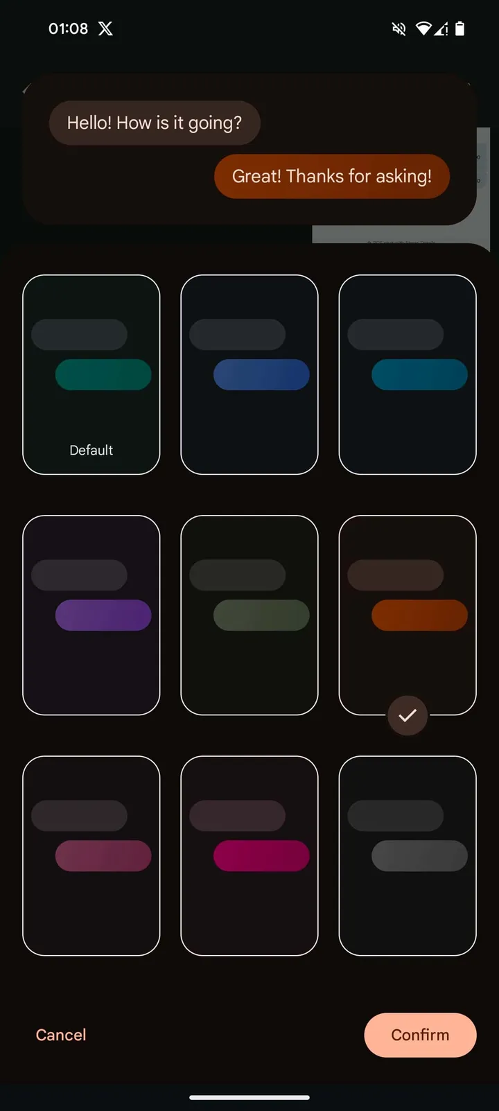 color options on google update